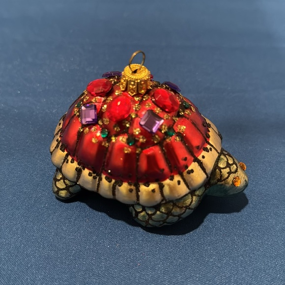 Morawski Red Jeweled Turtle Ornament - Picture 2 of 2